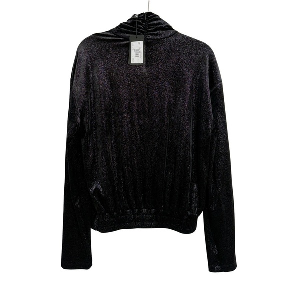 Emporio Armani Metallic Chenille Turtleneck Top Size 42 NWT - Picture 3 of 3